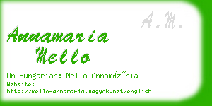 annamaria mello business card